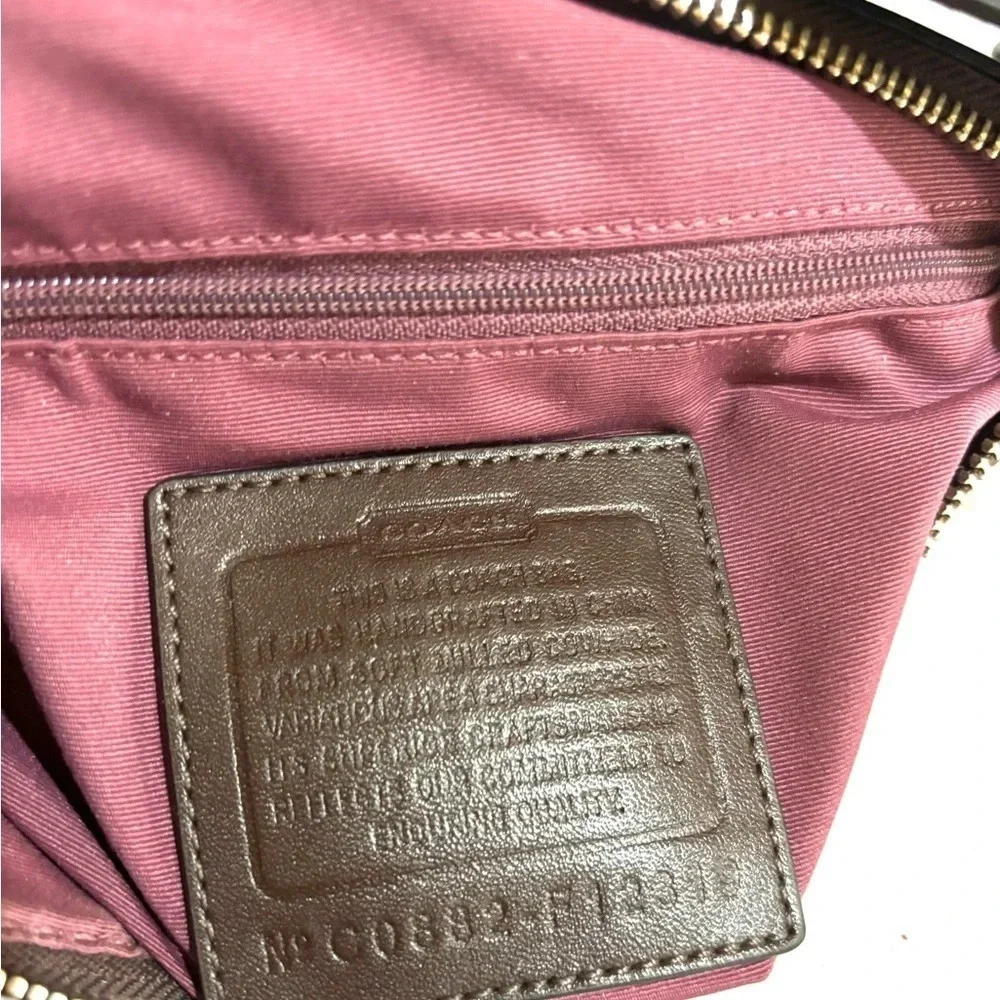 Coach vintage brown distressed leather crossbody handbag